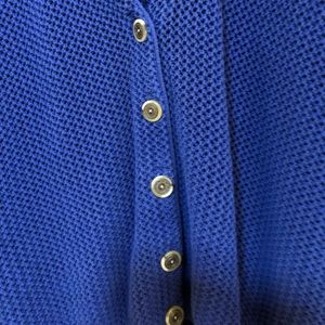SPRING SALE Vintage Knit Button Down Sweater Blue